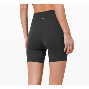 Women Lululemon Wunder Train High-Rise Short 6" Heathered Graphite Grey Size 2